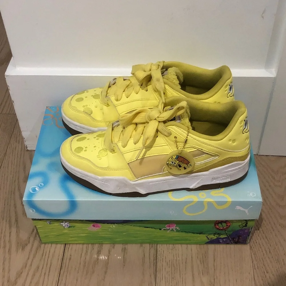 Puma Kids Bright Yellow Sneakers - Picture 2 of 8